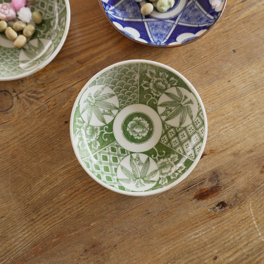 印判グリーン小皿 - Kotto Shop