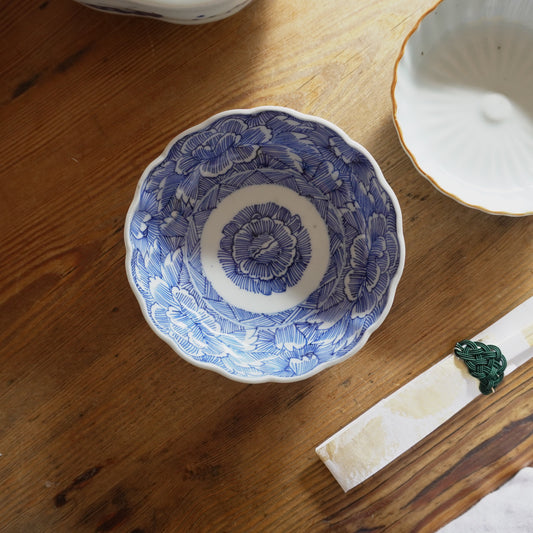 優しい華やかな線描きなます皿 - Kotto Shop