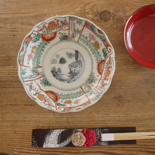 淡色金彩の美しい古伊万里なます皿 - Kotto Shop