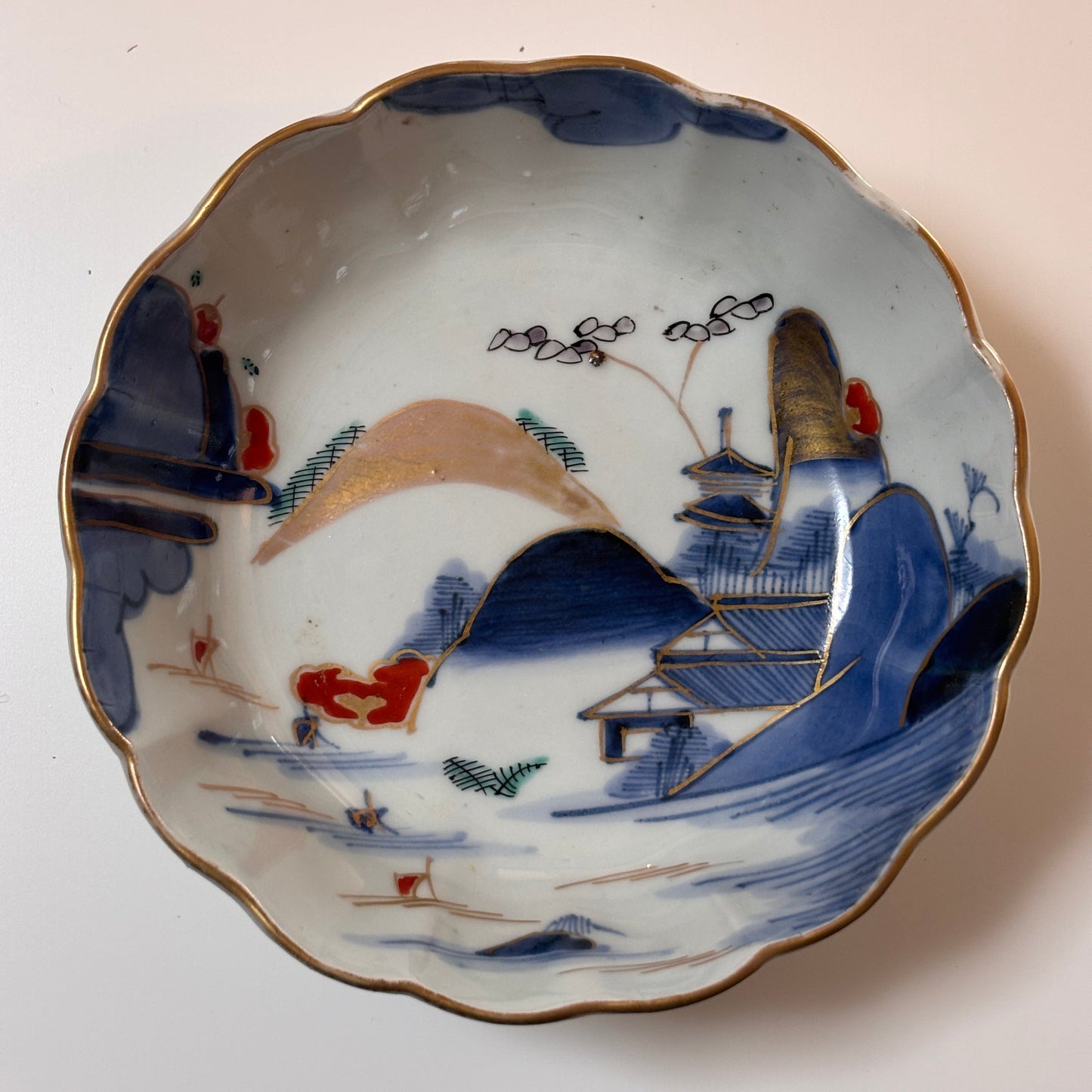 【なます皿】静かな山水と金彩の美しい器 - Kotto Shop