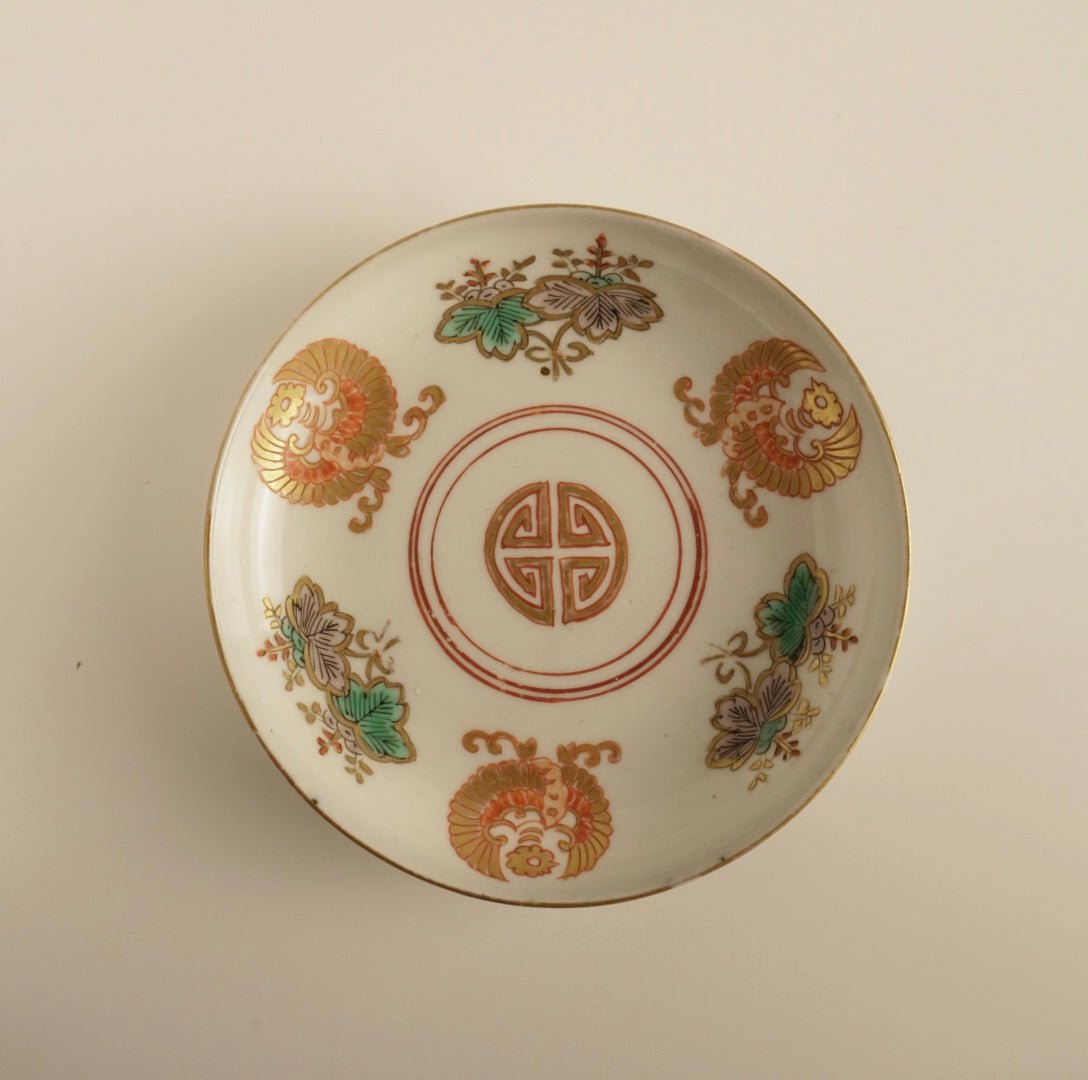 菓子皿森　公挙　絵図け 淡色色絵の鳳凰と桐図小皿 – Kotto Shop