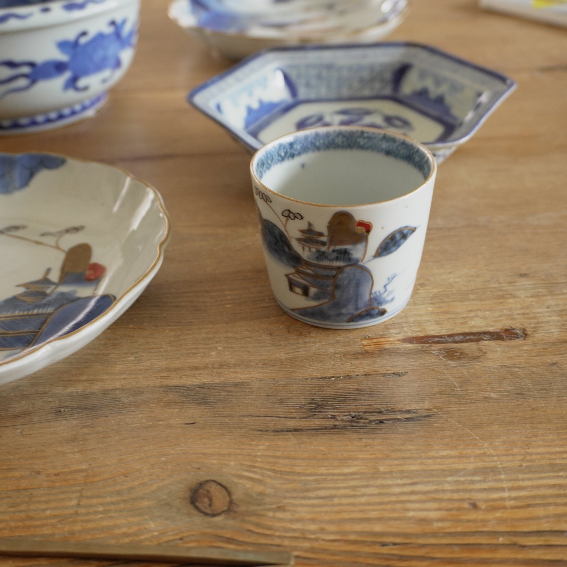 【向付】静かな山水と金彩の美しい器 - Kotto Shop