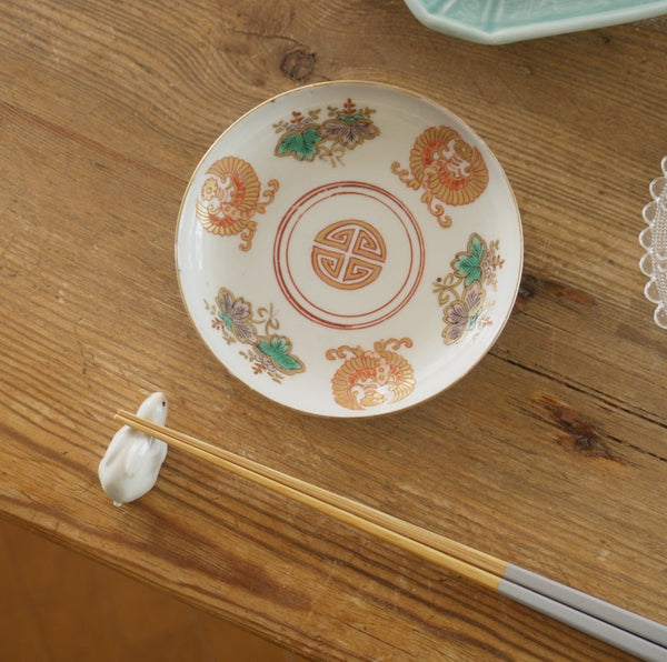 菓子皿森　公挙　絵図け 淡色色絵の鳳凰と桐図小皿 – Kotto Shop