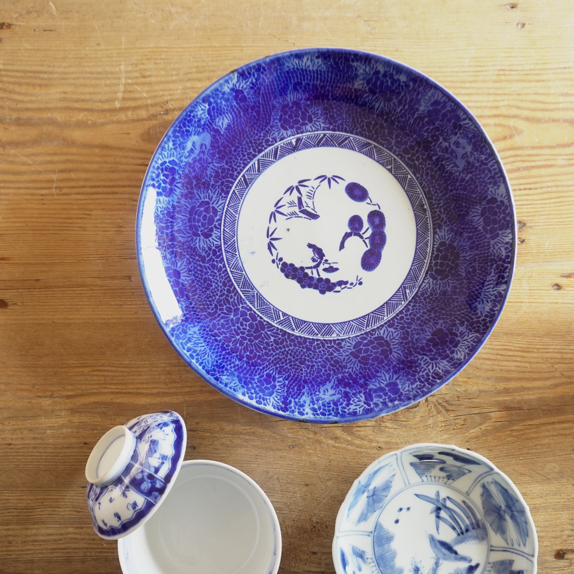 ベロ藍の美しい大皿 - Kotto Shop