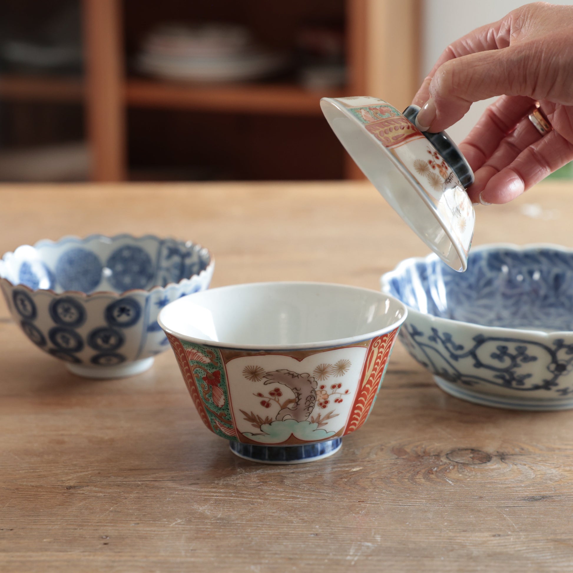 慶びを包む淡色蓋付き茶碗　 - Kotto Shop