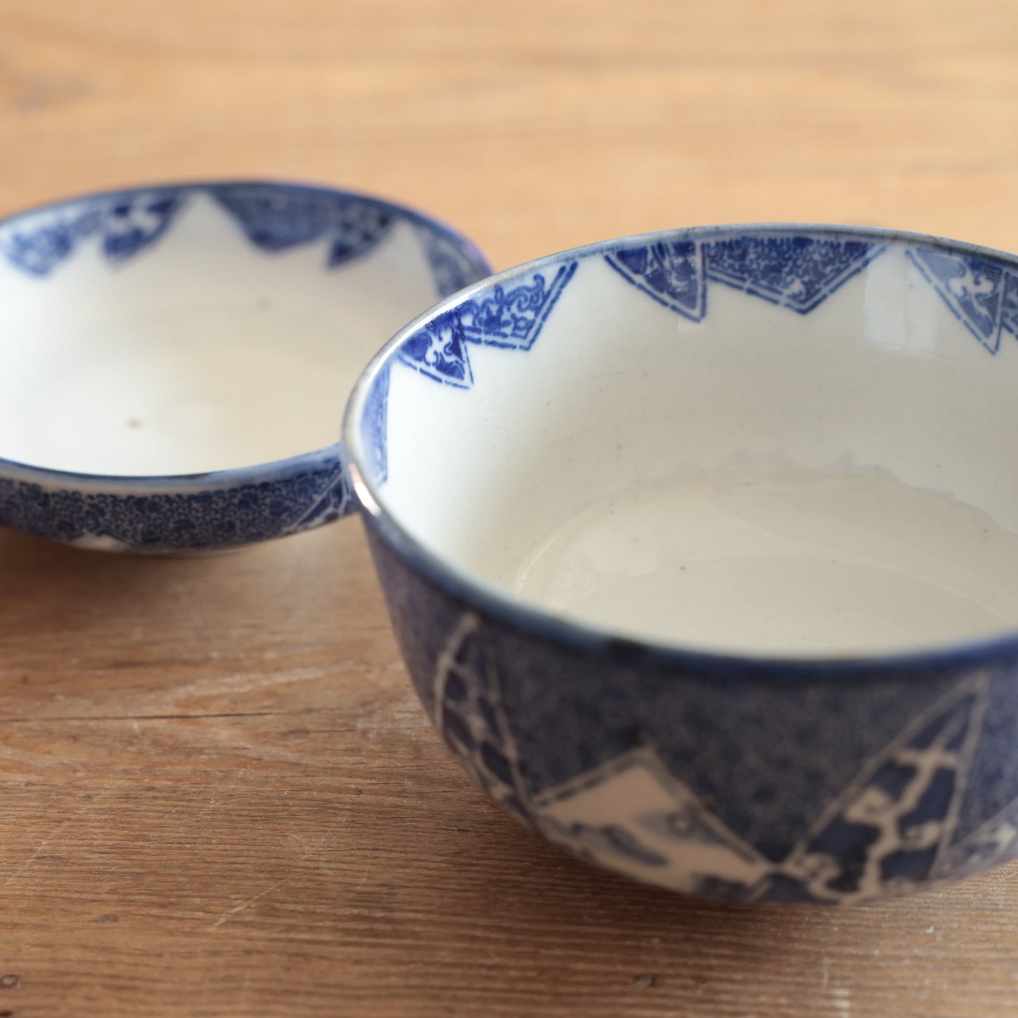 藍の印判窓絵茶碗 - Kotto Shop
