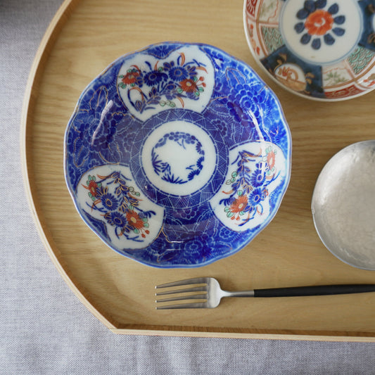 花唐草舞う色絵なます皿 - Kotto Shop