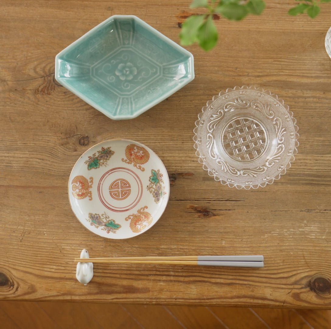 菓子皿森　公挙　絵図け 淡色色絵の鳳凰と桐図小皿 – Kotto Shop