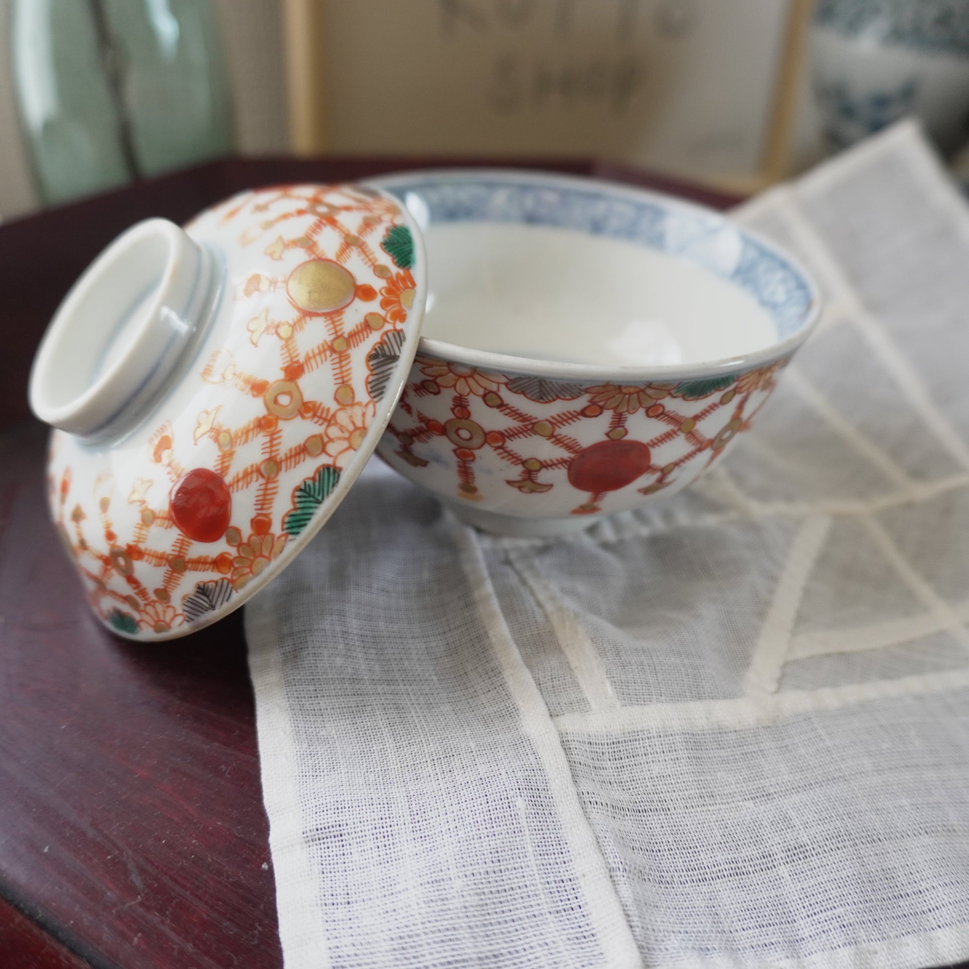 瓔珞門蓋付茶碗 - Kotto Shop