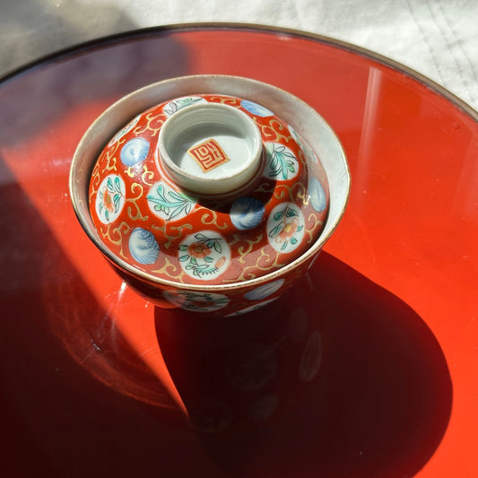 春を呼ぶ小さな丸紋花模様のお茶碗 - Kotto Shop